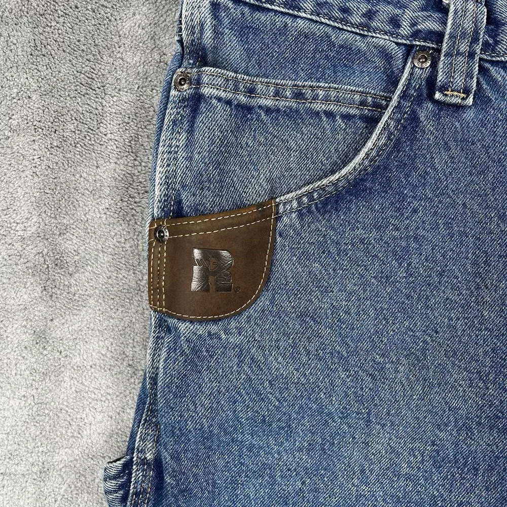 Wrangler RIGGS WorkWear Denim Mens Blue Jeans Carpenter Size 36x32‎ SEE PICS